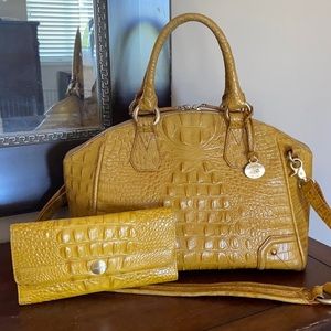 Brahmin Tyler Sol Yellow Melbourne Bag and Wallet